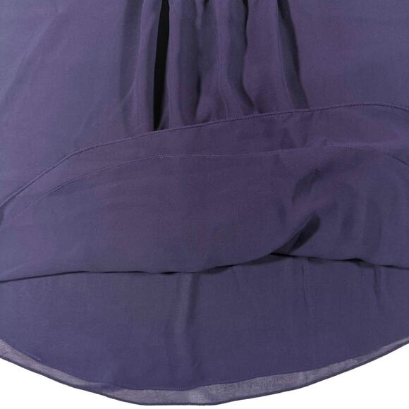 Rebecca Taylor Purple Sheer Floral Tank Top Women’s 6 Layered Flowy Blouse - Picture 5 of 8